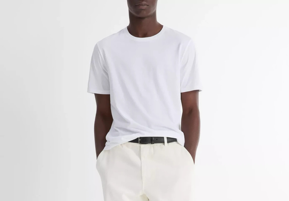 Vince Shirt Mens XXL White 100% pima Cotton t-shirt Pullover A011194